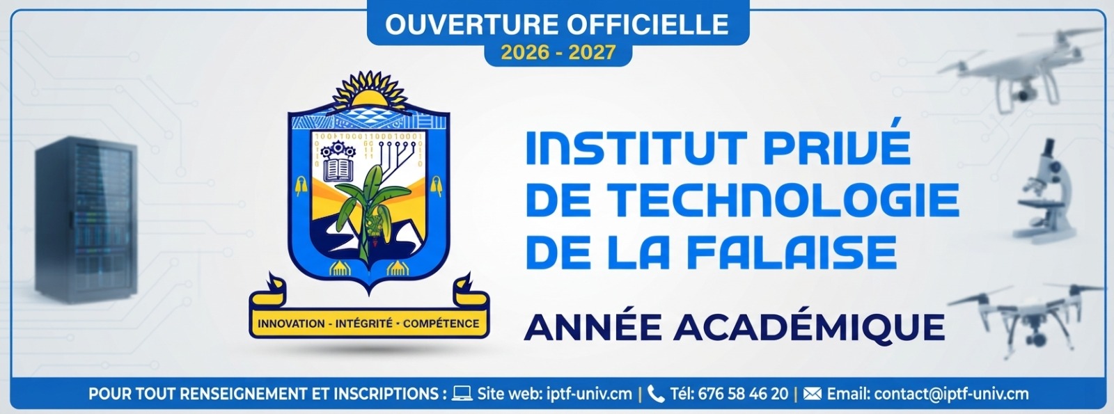 Rentrée Académique 2026-2027 à l'IPTF : Ouverture Officielle et Inscriptions en Cours à Foréké-Dschang